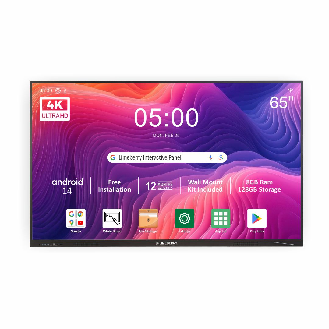 Interactive Touch Monitor 65 Inch Ultimate Smart Board for Classrooms, Offices, and Collaborative Workspaces (SP-IWB-982065)