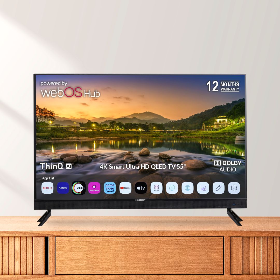 55 Inch 4K Ultra HD WebOS Smart QLED TV with Inbuilt Soundbar (LB551SBW)
