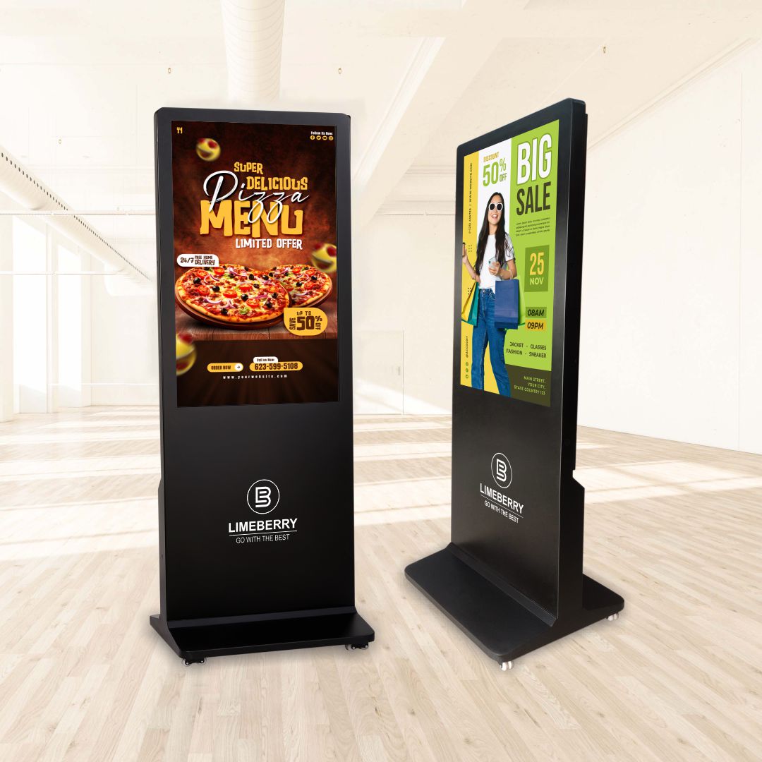 32 Inch Indoor Digital Standee Half Glass I-Shape High-Resolution Screens Led Display (SP321-IUH)