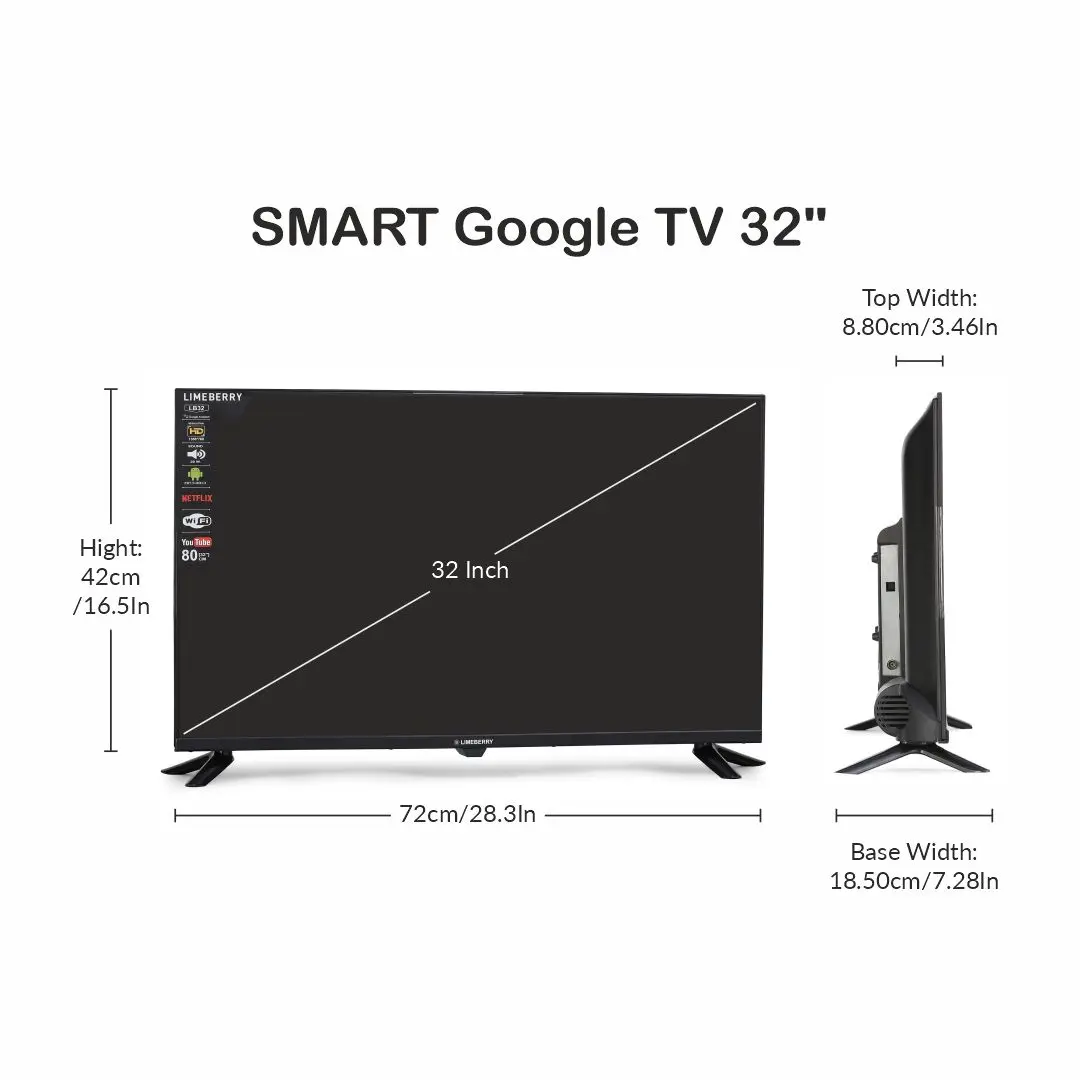 32 Inch HD Ready Smart QLED Google TV (SP321CNG) - Limeberry | Go