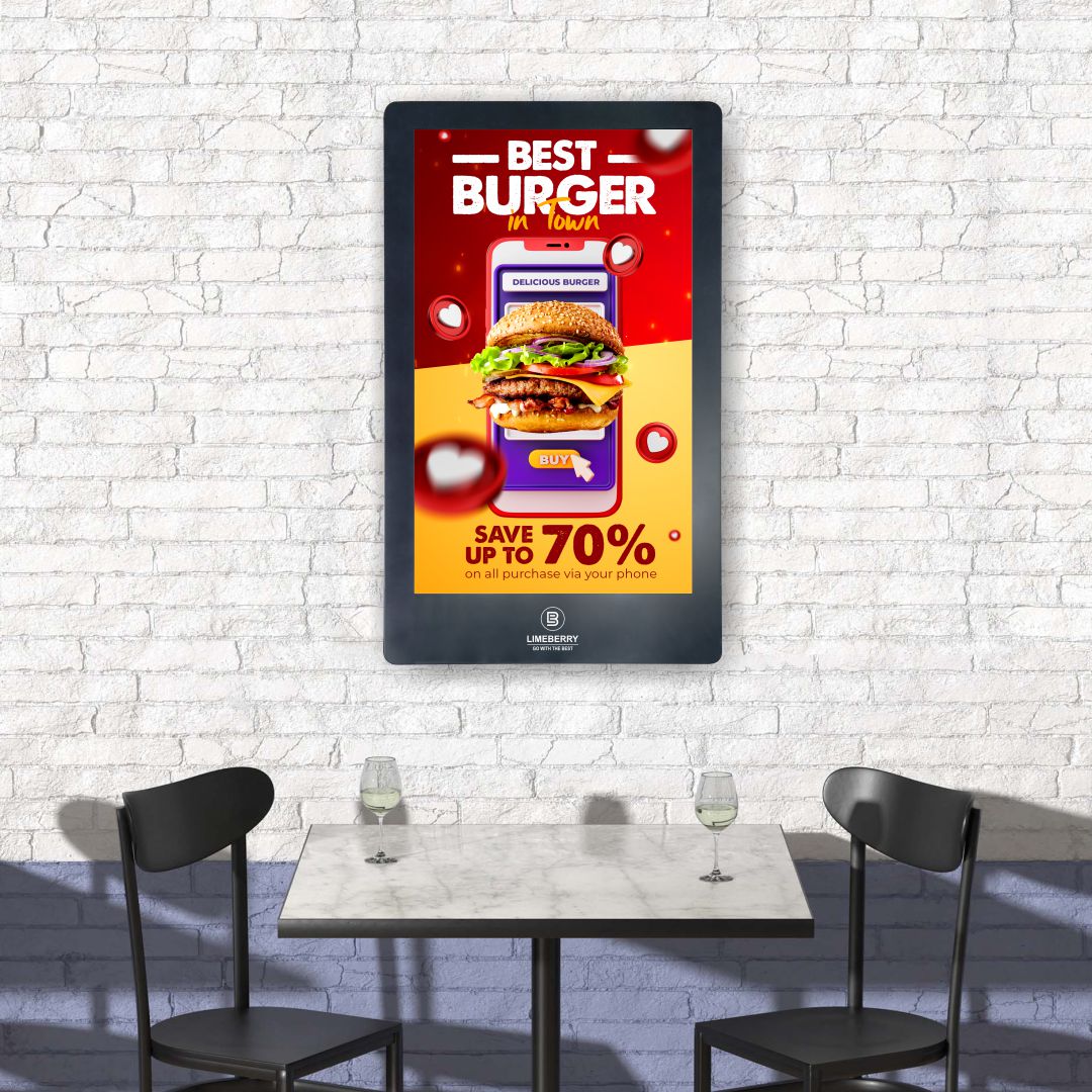 43” Wall Mount Digital Signage Full HD Resolution LED Display