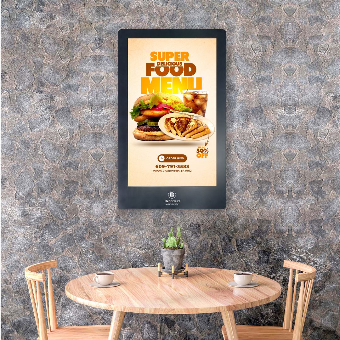 32” Wall Mount Digital Signage HD Resolution LED Display
